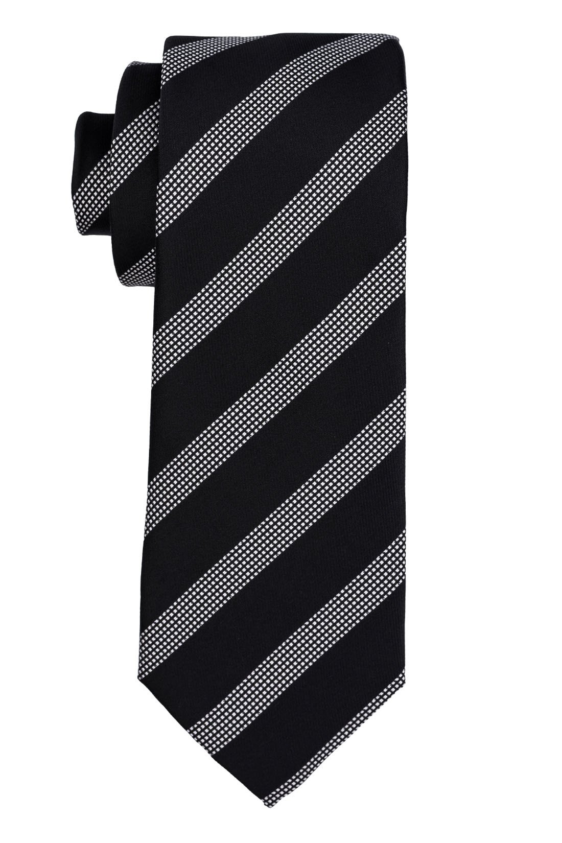 The Tie HubDistrict Stripe 100% Microfiber Necktie for Men