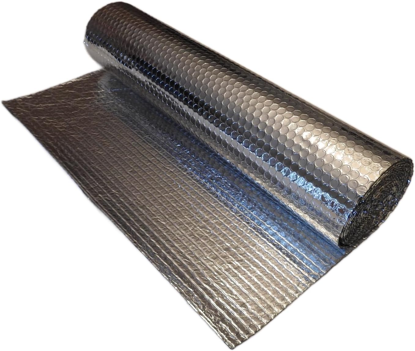 Foil Insulation Roll 25m x 60cm Radiator Reflector Panels for Floor Roof Wall and Ceiling Heat and Vapour Barrier Energy Saving Bubble Foil Wrap