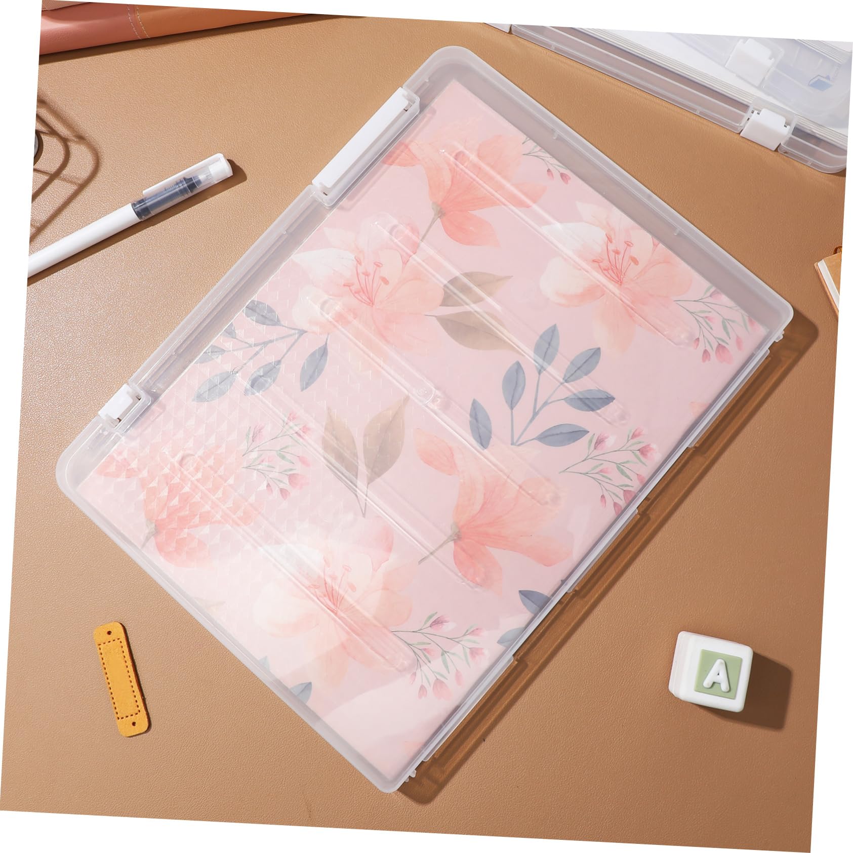 iplusmile 6pezzi Scatola Archivio Documenti Trasparente con Coperchio Organizer per Carta da Scrapbooking e Libri da Colorare di Portaoggetti in Plastica per Documenti e Vari Usi
