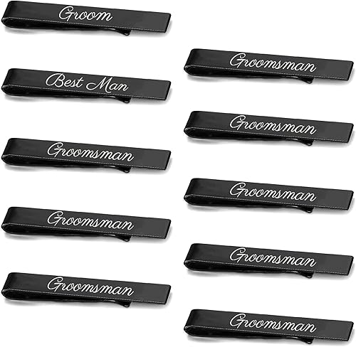 YUUNEI - Paquete de 2710 clips de corbata de boda para novio, padrino de boda, padrino de boda, padrino de boda, padrino de boda, padrino de boda,