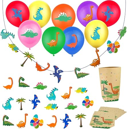 Umfangreiches Dino-Deko-Set