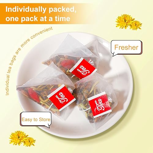 Miniatura 6 de Essuperty - Té de semillas de cassia de crisantemo, semillas de cassia, 25 bolsas de té, crisantemo blanco, raíz de bardana, madreselva, baya