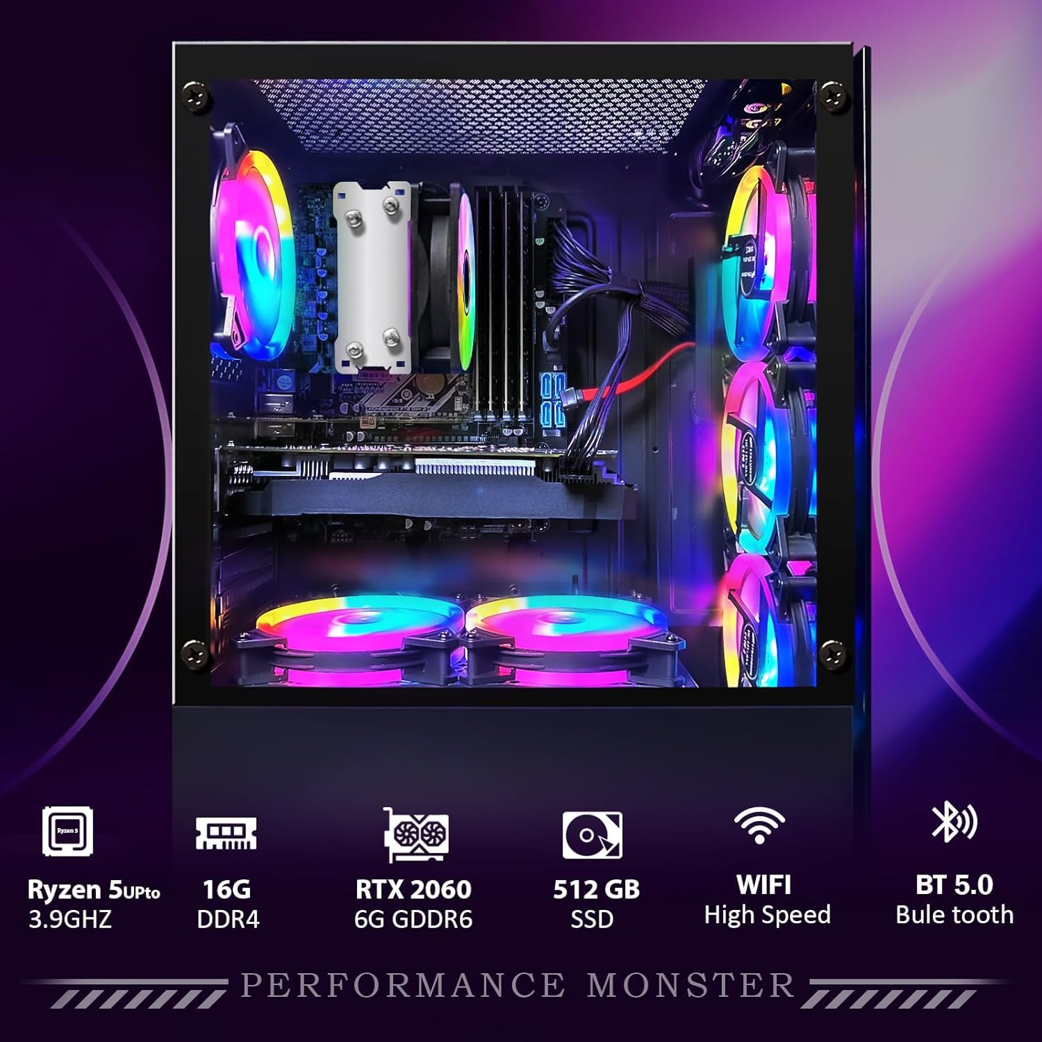 Windowsデスクトップ HTPC ryzen5 2600 1050ti 16GB 224GB win11 Amazon.com: STGAubron Gaming PC Desktop,R5 2600,RTX 2060 6G,16G