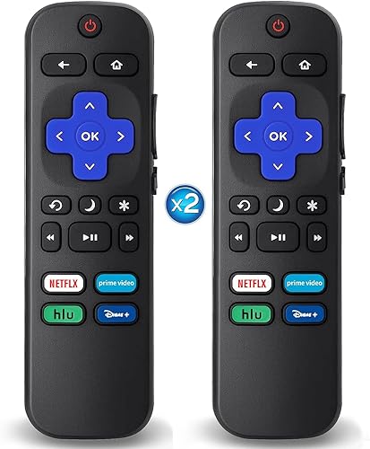 Miniatura 1 de 2 unidades de control remoto de repuesto compatibles con Roku TV, ajuste remoto universal para televisores inteligentes