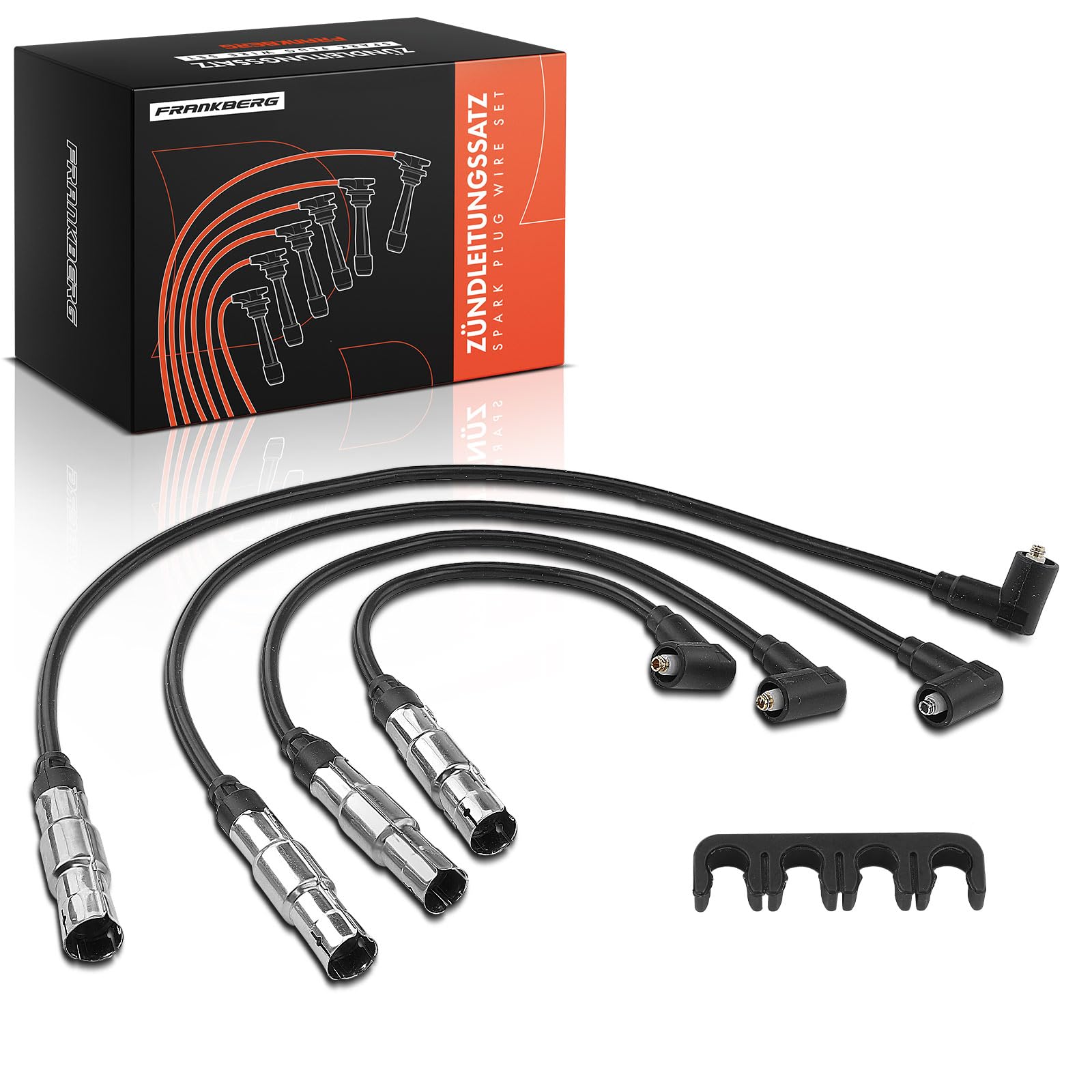 Frankberg 4x Set cavi di accensione Benzina Compatibile con Golf IV 1J1 1.6L A4 8D2 1.6L A3 8L1 1.6L P.a.s.s.a.t Variante 3B5 1.6L Golf IV Variante 1J5 2.0L Replace# 223H200