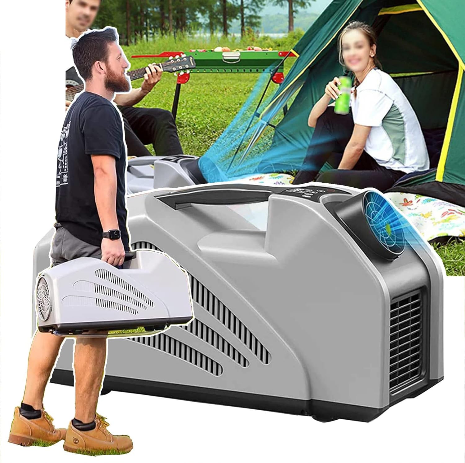 Condizionatore Aria Per Camper 12V/24V - Raffreddamento E Riscaldamento 2 In 1 Per Tetto