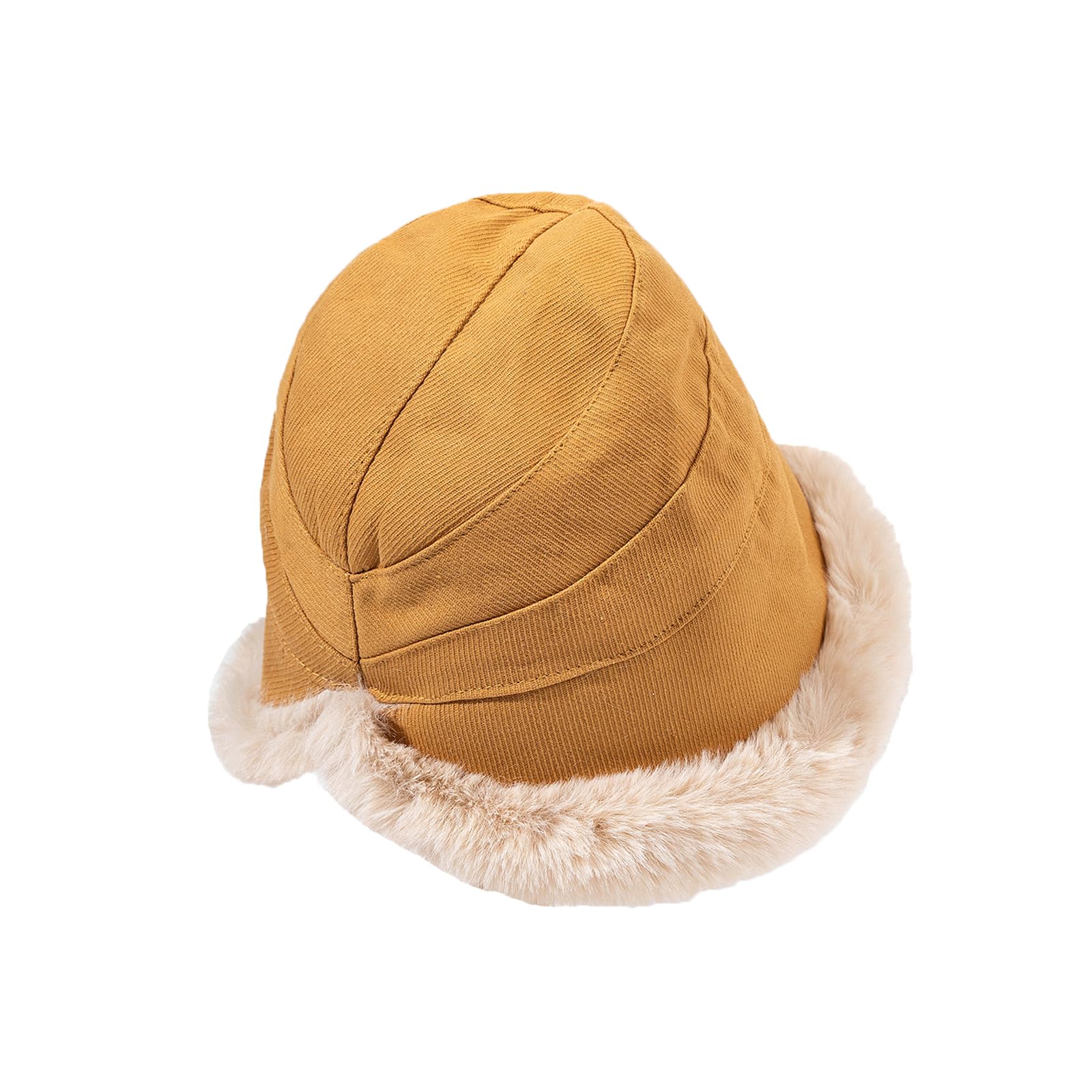 YAMEE Cappello Invernale Donna Calda, Beanie Hat Protezione dal Freddo, Pescatore Arrotolato Bordo Peluche, Antivento per Campeggio