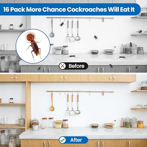 Miniatura 4 de Repelente de cucarachas y cebo, repelente de cucarachas y gel para eliminación de nidos de cucarachas de interior, solución eficaz para cucarachas