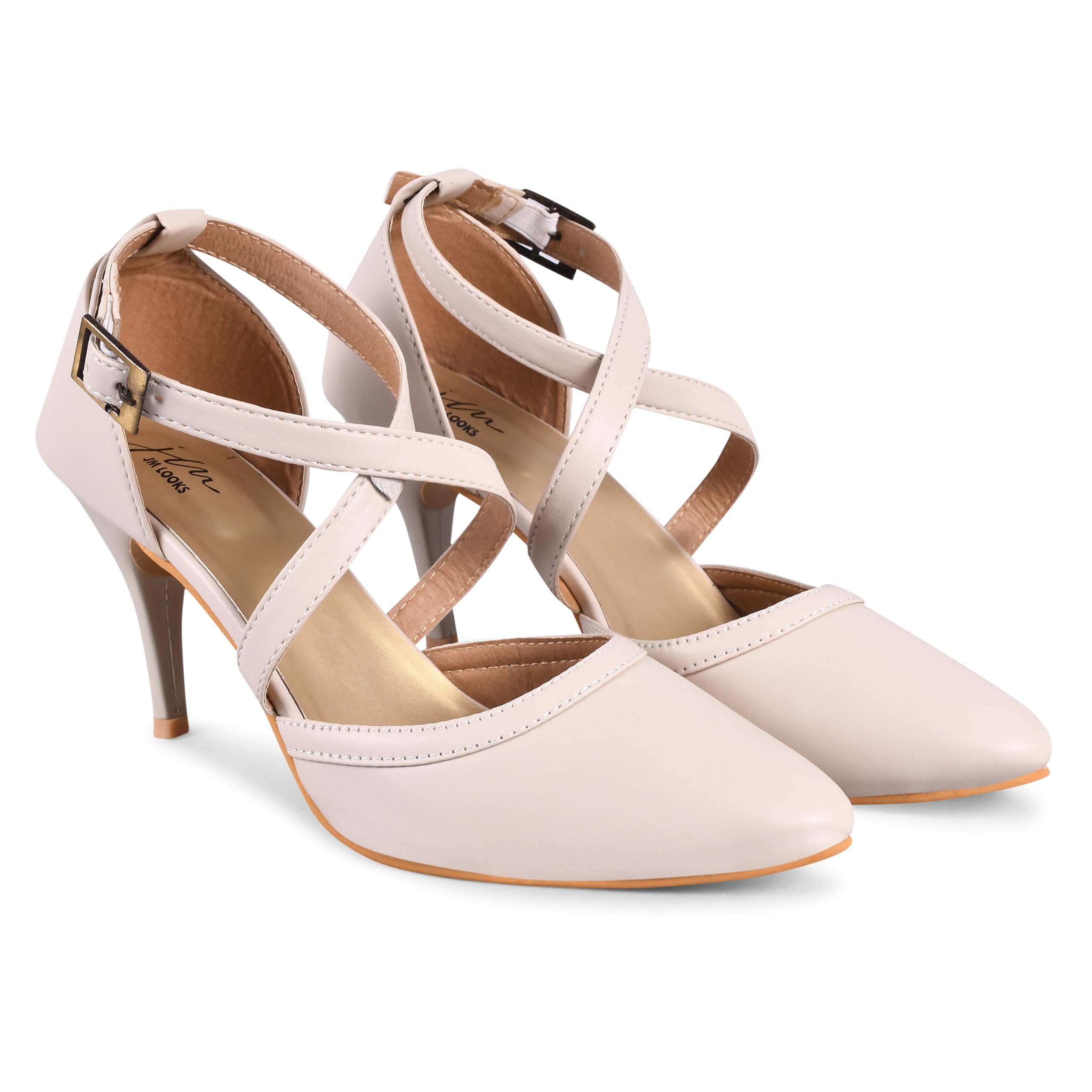 See full amazon price history chart for JM LOOKS Womens Stylish Stiletto Bellies Comfortable Heels with Ankle Loop Buckle for Women & Girls Cream JM LOOKS Womens Stylish Stiletto Bellies Comfortable Heels with Ankle Loop Buckle for Women & Girls Cream (B0CX21K7WZ) Amazon Price History, Amazon Price Tracker