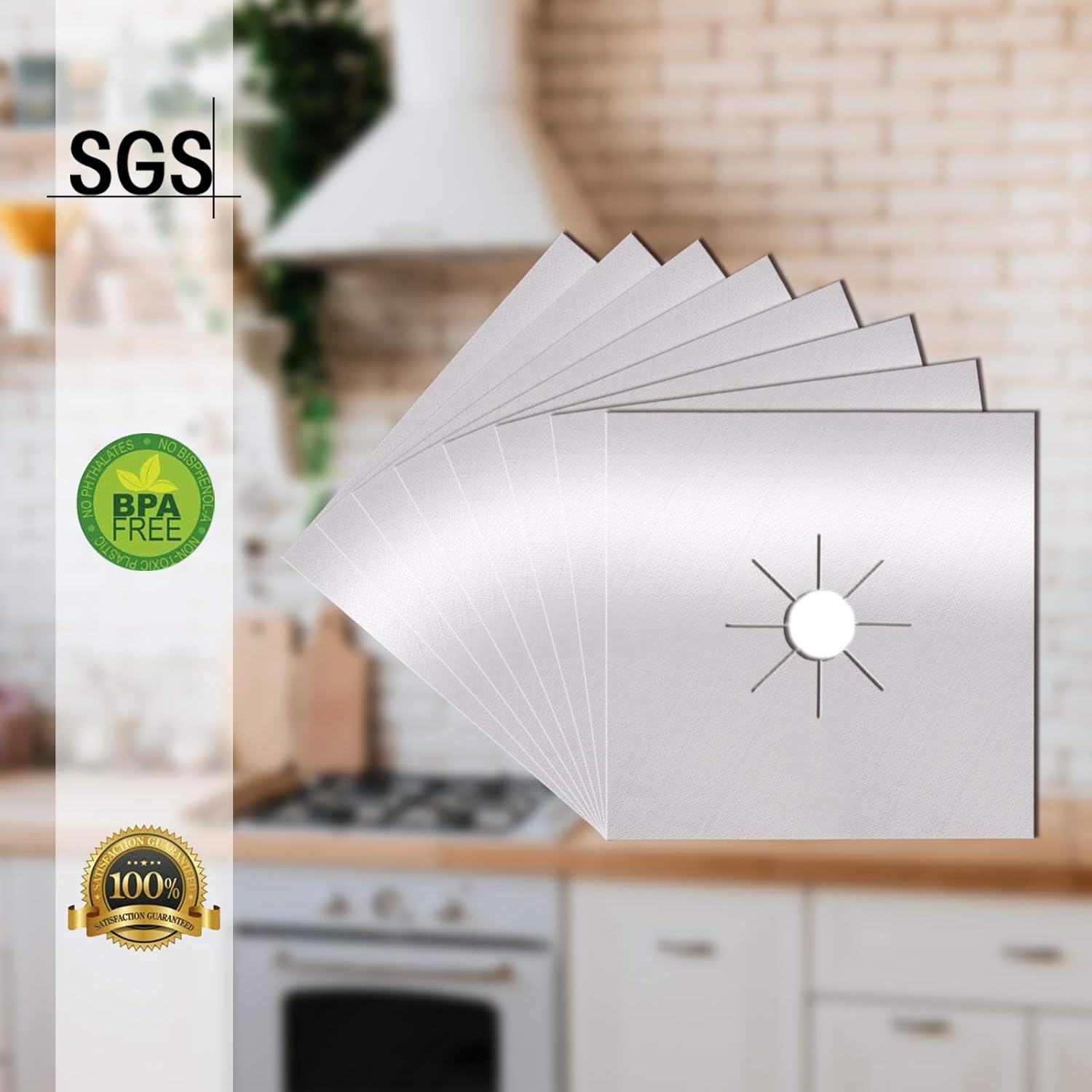 Forsisco Stove Burner Covers for Gas Range Cleaning Reusable Gas Stove Burner Liners for Gas Stove Sliver Stove Top Protector for Gas Burners : Appliances