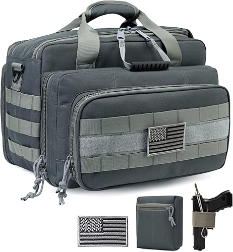 DBTAC Gun Range bolsas de tamaño medio de lujo  táctico 2  4 pistola de disparo gama bolsa de lona con cierre de cremallera para pistolas y munición