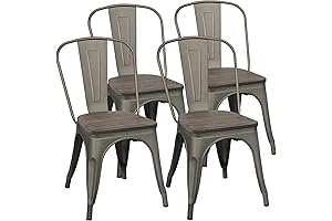 Yaheetech Industrial Dining Chairs: Classic and Chic