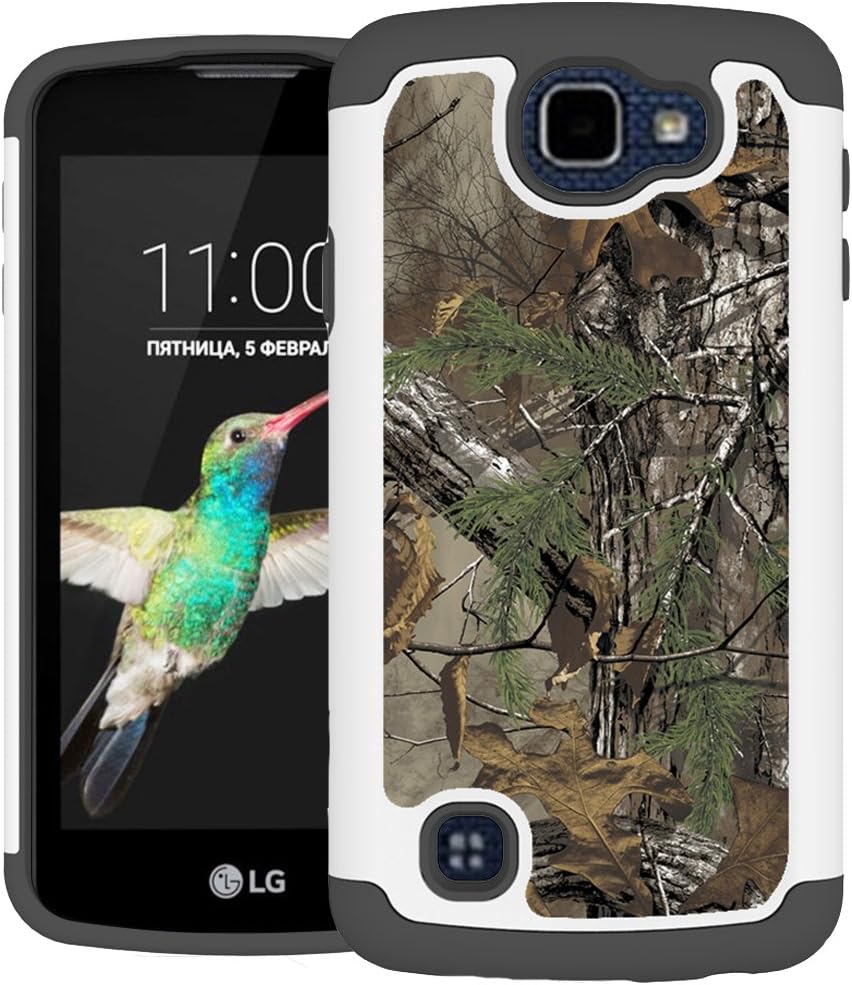 LG K4 Case, LG Optimus Zone 3 Case, LG Spree Case, UrSpeedtekLive [Shock Absorption] Dual Layer Hybrid Defender Cover Case for LG Optimus Zone 3 / LG K4 / LG Spree/Rebel LTE - Camo Tree