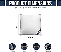 Vista 71 de Utopia Bedding Rellenos de Almohada Decorativa (Paquete de 4, Blanco), 20 x 20 Pulgadas Almohadas Decorativas de Interior para Sofá, Cama, Diván