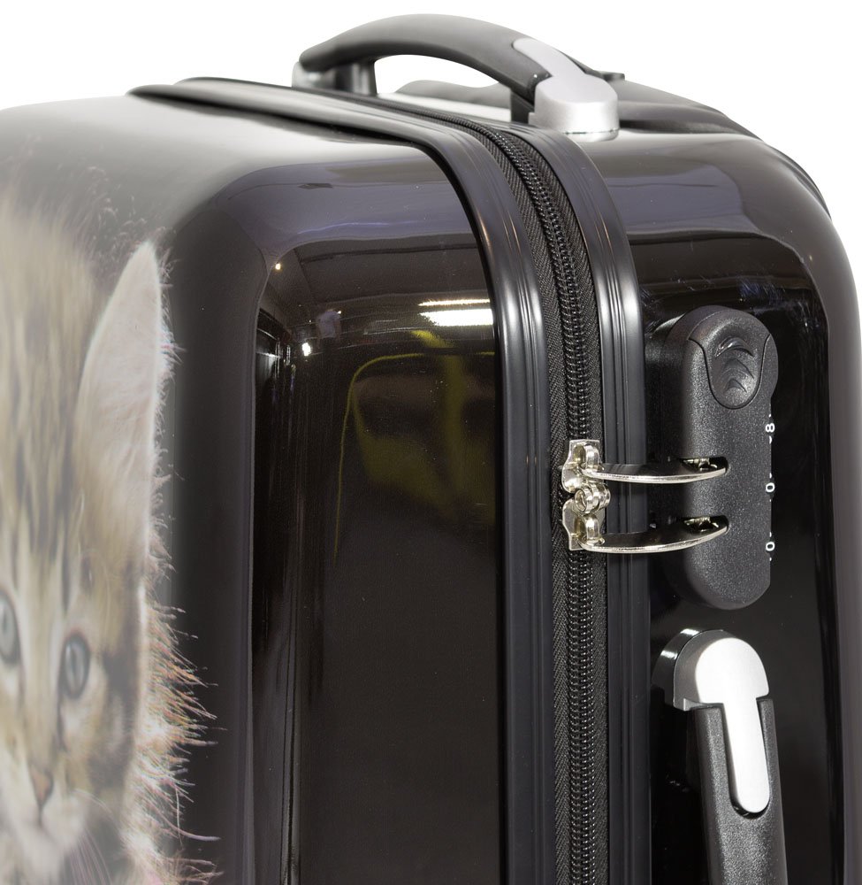 Reisekoffer Groß Hartschale Katzen Design Bedruckt 77cm 94 Liter 4 Rollen Bunt