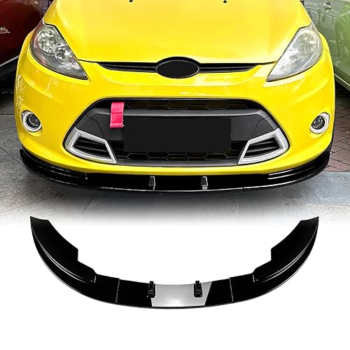 Front Bumper Spoiler Lip Splitter Kit For Ford Fiesta MK7 2008-2012 2009 Black - Glossy Black