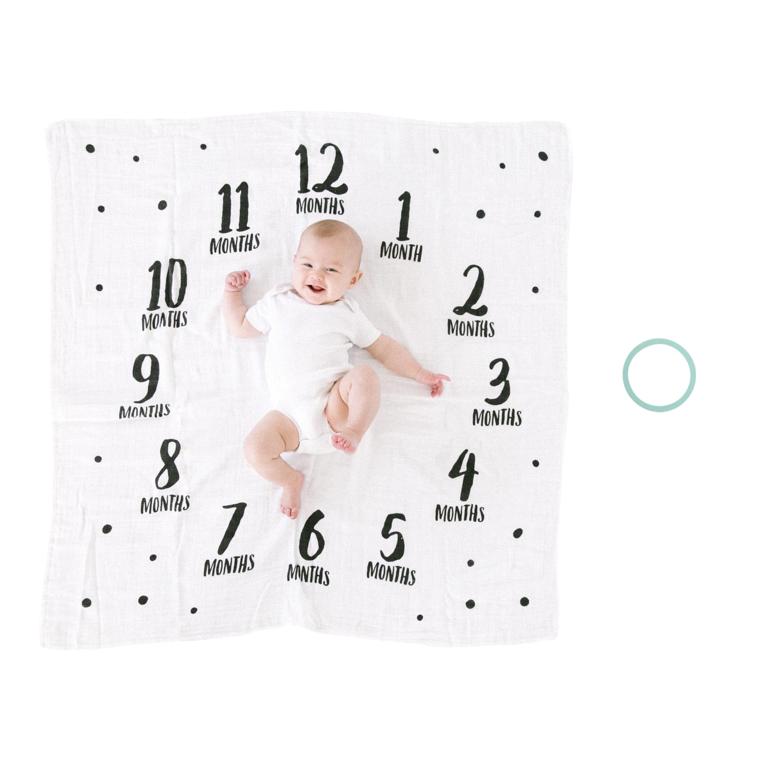 Monthly Milestone Photo Blanket And Newborn Photo Props Keepsake Set, Baby Milestone Picture Background, Gift For New And Expecting Parents Pearhead