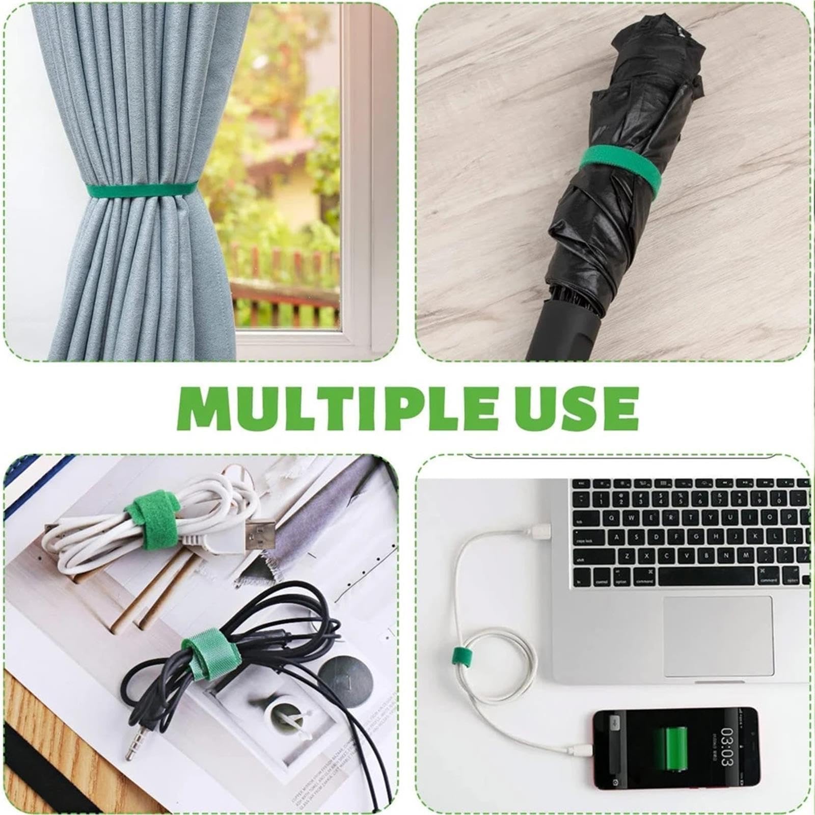 Gartendraht Grüner, Selbstklebender Pflanzen-Nylon-Kabelbinder