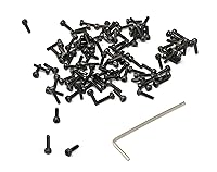 Vista 138 de iexcell Juego de 50 tornillos M4 x 20/25/30/35/40 de acero de aleación de grado 12.9, acabado de óxido negro