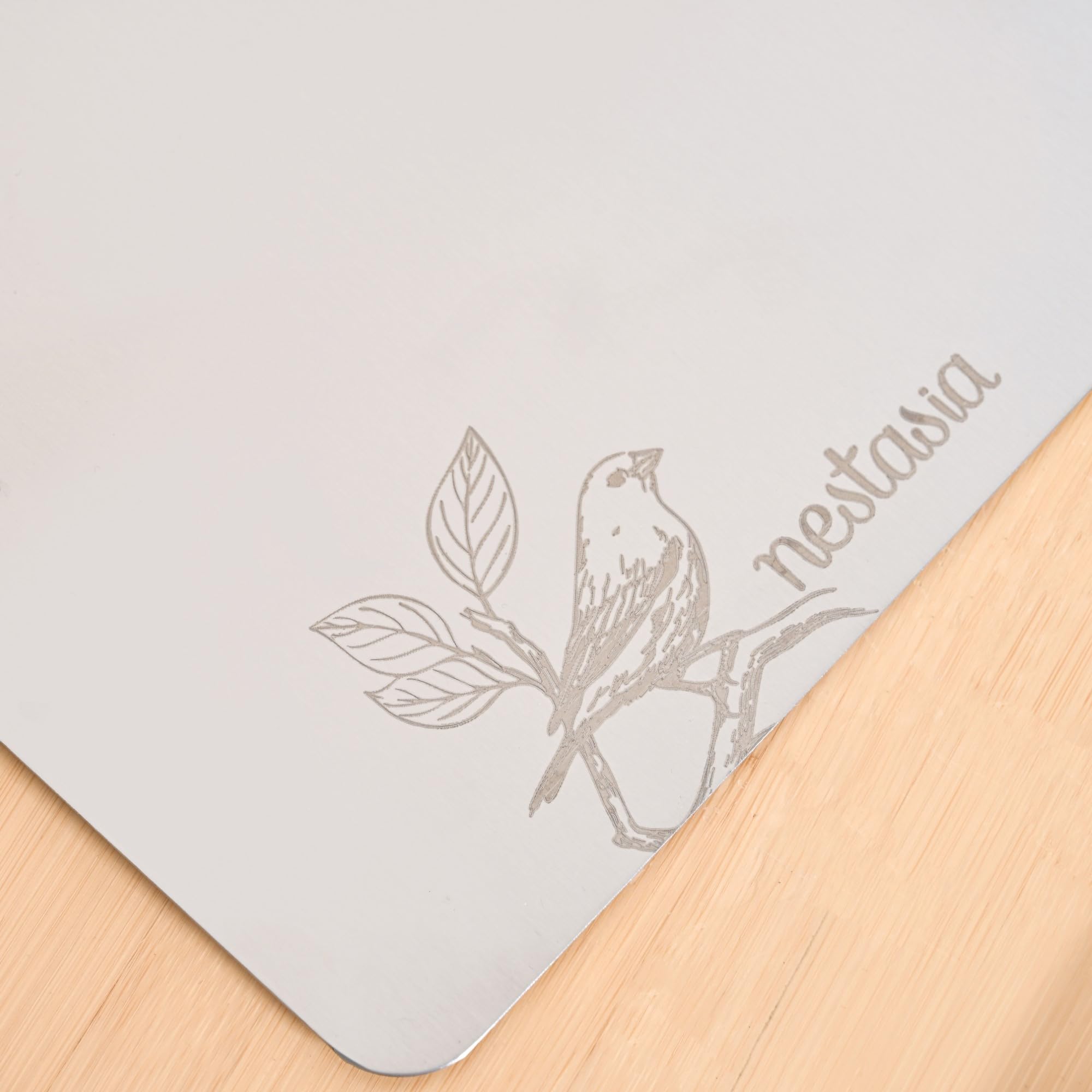 Nestasia Stainless Steel Chopping Board - Bird Motif -5