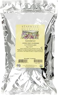 Starwest Botanicals Organic Licorice Root Loose Cut and Sifted, 1 Pound Bulk Bag