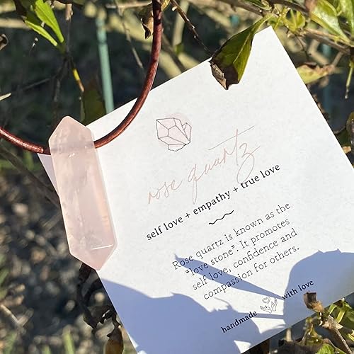 Miniatura 3 de Crystal Point Necklace - Healing Stone, Women Crystals Jewelry, Men Gift to Girlfriend, Girls Choker, Mens Gifts, Best Friend Present, Fine Rose