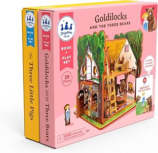3-in-1 Storytime Toys Fairytale Adventure: 3D Puzzle, Book, and Toy Set (Goldilocks & 3 Little Pigs)