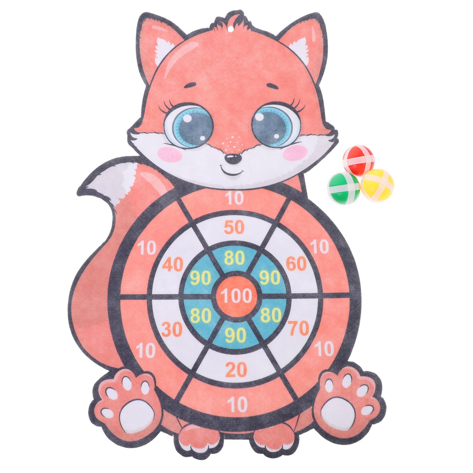 Yardwe Dart Board Game, Cute Bunny Board Games Rabbit Sticky Target Toy with 3 Stick Balls Happy Theme Party Favor Gifts for