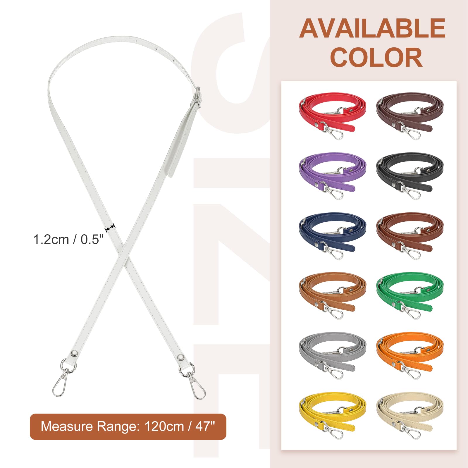 PATIKIL Leather Purse Strap Replacement 47 Inch - Image 2
