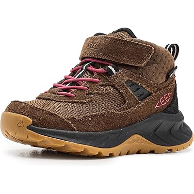 KEEN Kids Hightrail Waterproof Hiking Boots (Toddler/Little Kid) dark earth/garnet