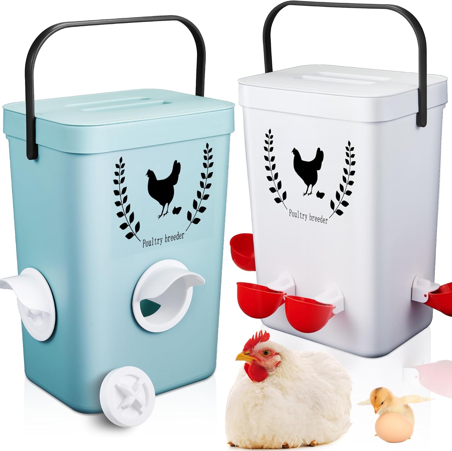 Osluken Chicken Feeders and Waterers, 3 Gallon 26 Pounds