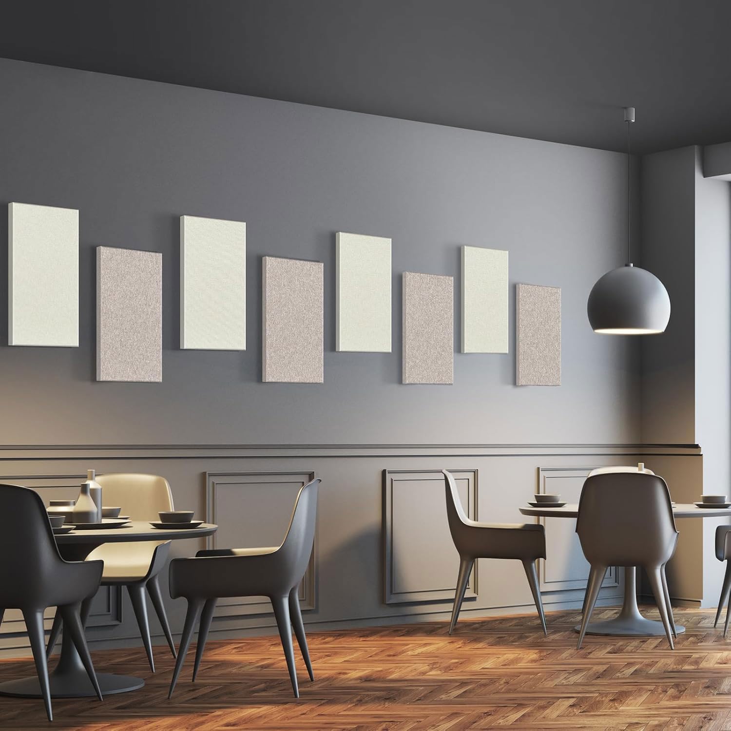 Panele ścienne dźwiękochłonne, panele samoprzylepn Acoustic Wall Panels 4-Pack, 2 Inch Fiberglass, Multicolor, Sound Absorbing for Studio(Camel)