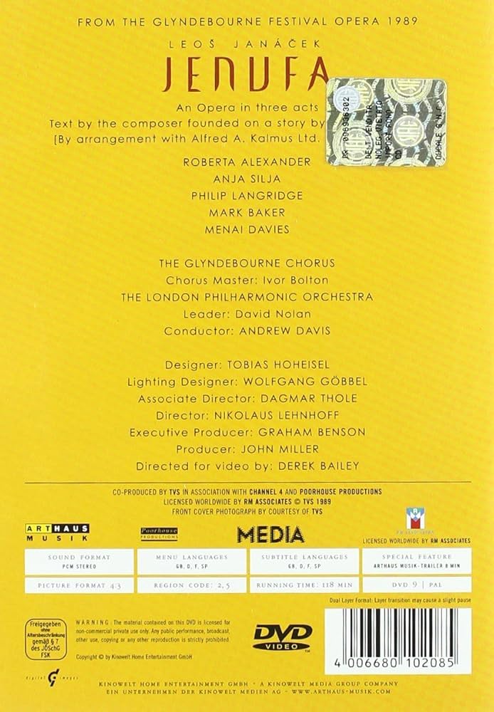 Janacek - Jenufa  ~Opera 1989 [DVD] Import PAL式 Jenufa (TV Movie 1989) - IMDb