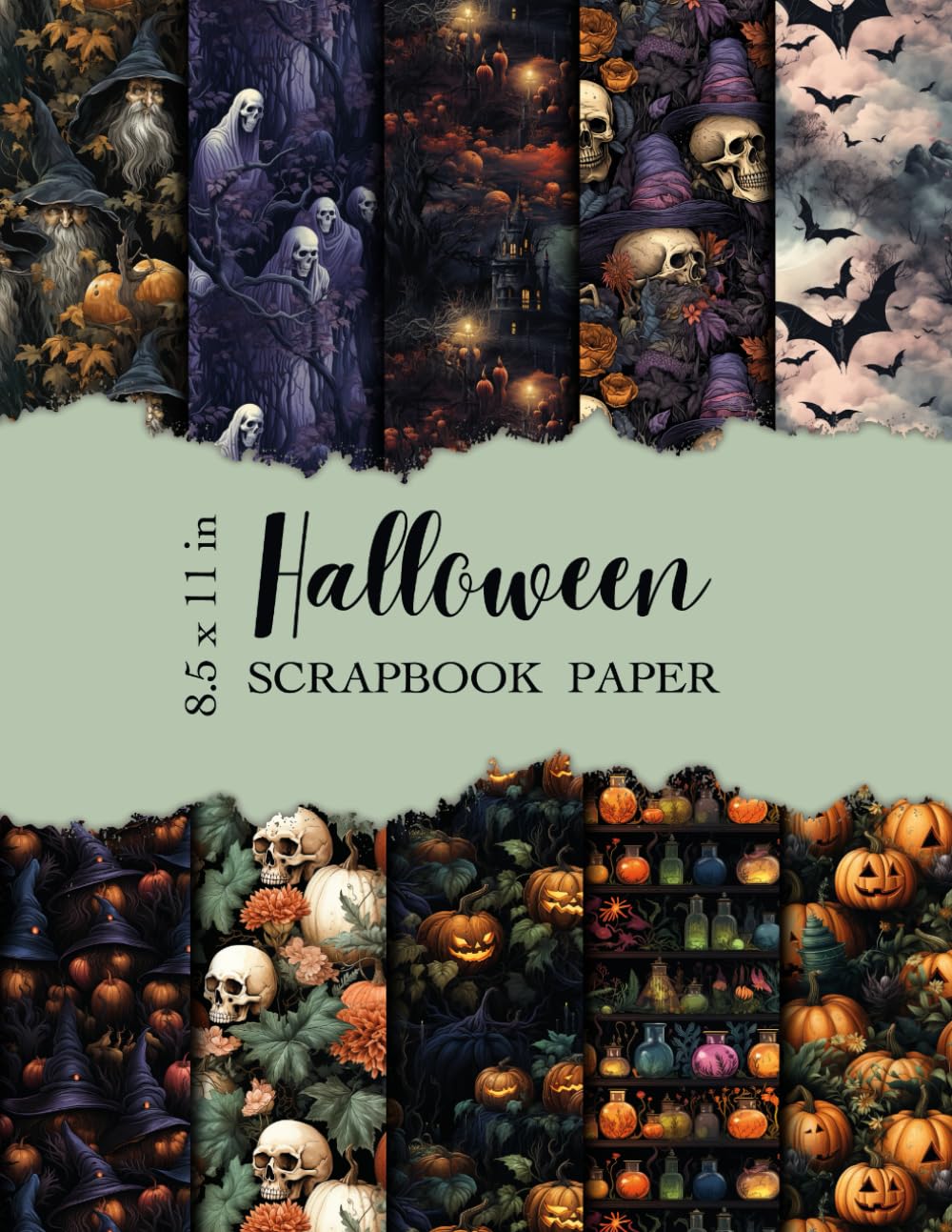 Halloween Scrapbook Paper: Decorative Craft Paper | 20 patterned double-sided sheets | 8.5" x 11"