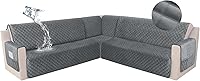 Vista 1 de HDCAXKJ Funda impermeable para sofá modular esquinero, de terciopelo en forma de L, para mascotas y perros, suave, resistente, en forma de U, juego