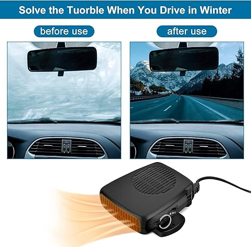 Miniatura 2 de Calentador de automóvil desempañador de calentamiento rápido ventilador de calentamiento rápido o refrigeración 2 en 1 enchufe de salida de 12 V
