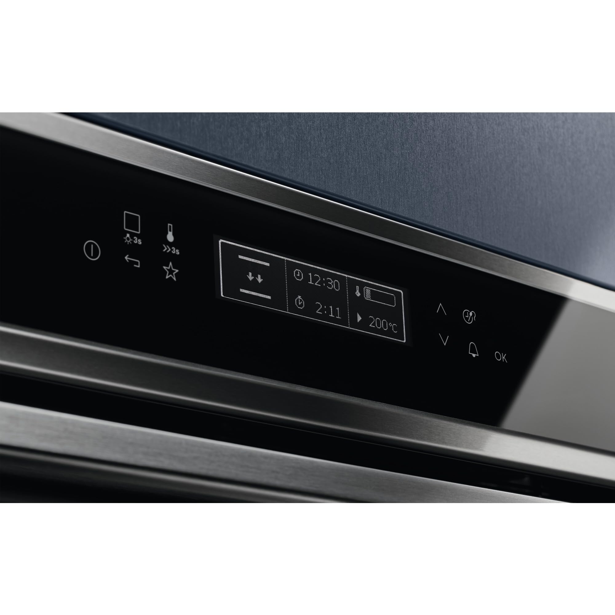 Electrolux EVE8P21X Horno Multifunción a Vapor Compacto con Limpieza Pirolítica, 19 Funciones (3 pirólisis), 90 programas automáticos, Sonda Térmica, Calentamiento Rápido, Display LED, Negro, A+