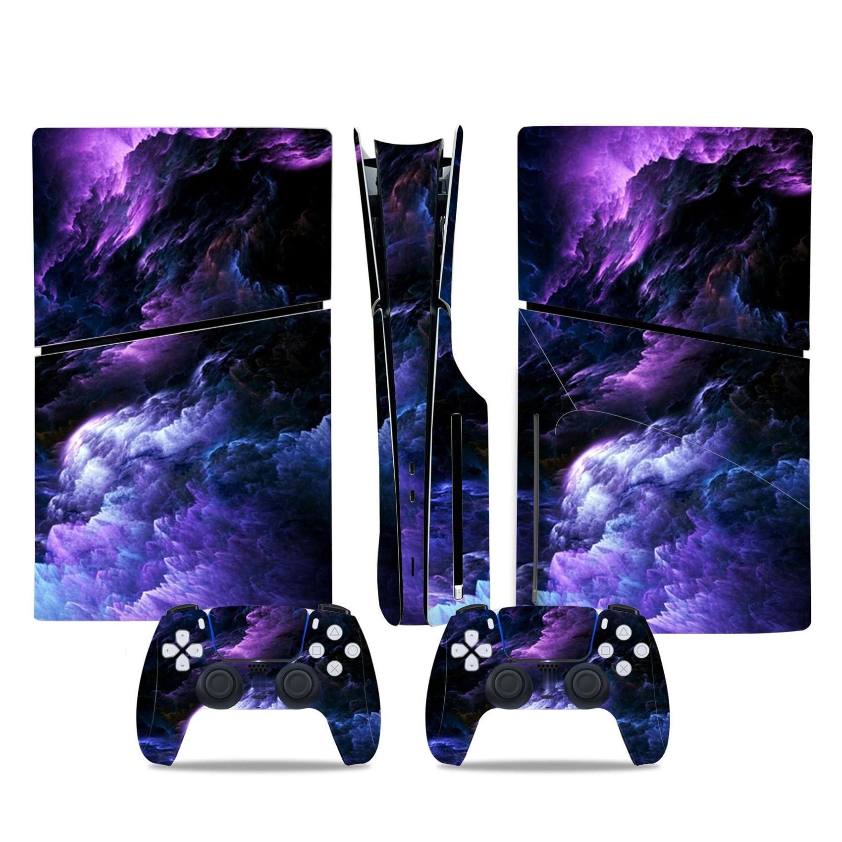 Skin pour PS5 Slim Disc Edition & Digital Edition Console Et Manette Vinyl Cover Skins Wraps Scratch Resistant, Compatible avec pour PS5 Slim 26441 sans Bulles sans Mousse Anti-Rayures (Size : Disc V