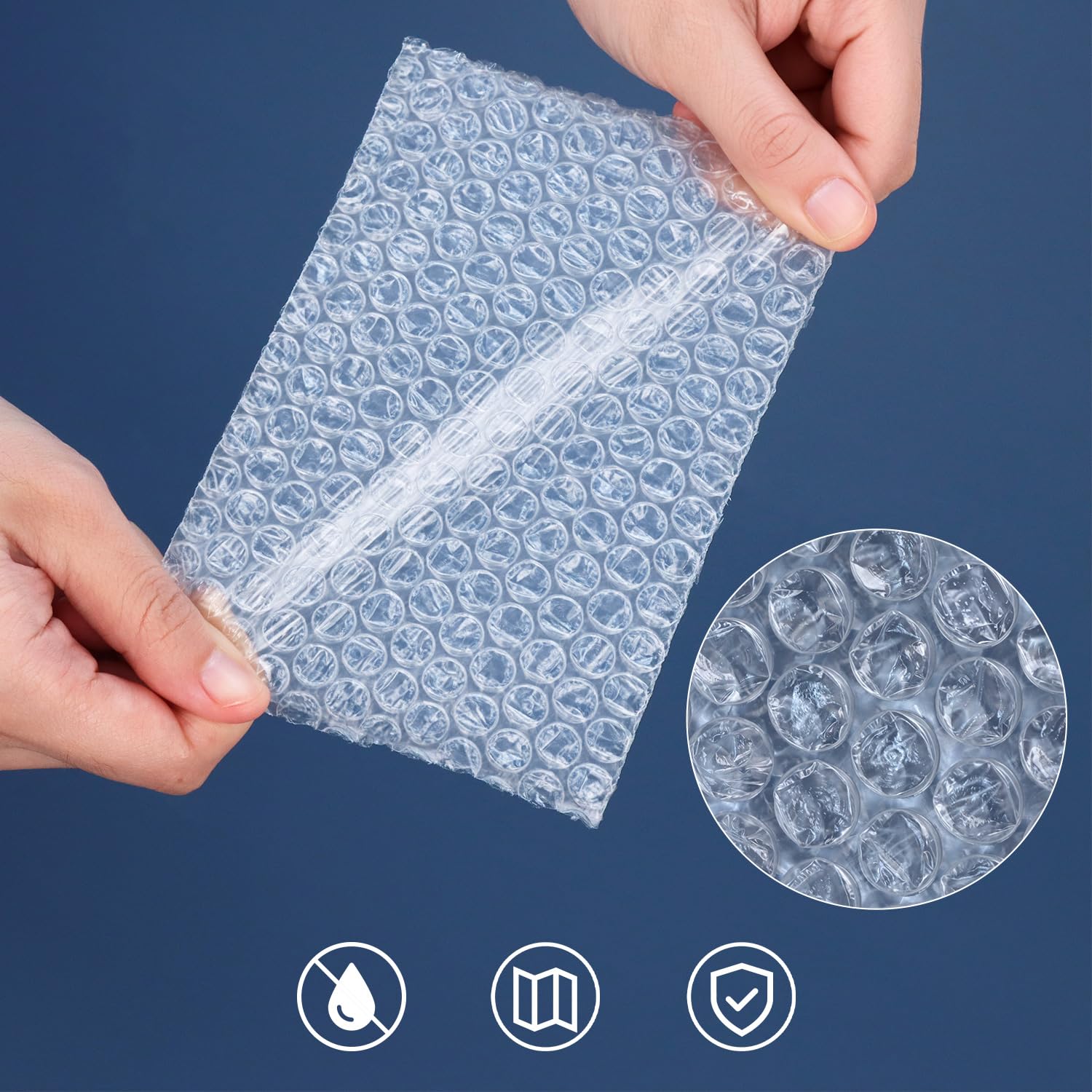 QWORK® 200 Pezzi papier bulle, 10 x 15 cm sachets à bulles transparent