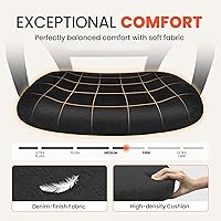 Vista 4 de NEO CHAIR – Silla de escritorio para oficina ergonómica con malla, silla de computadora con soporte lumbar, altura ajustable, ruedas giratorias