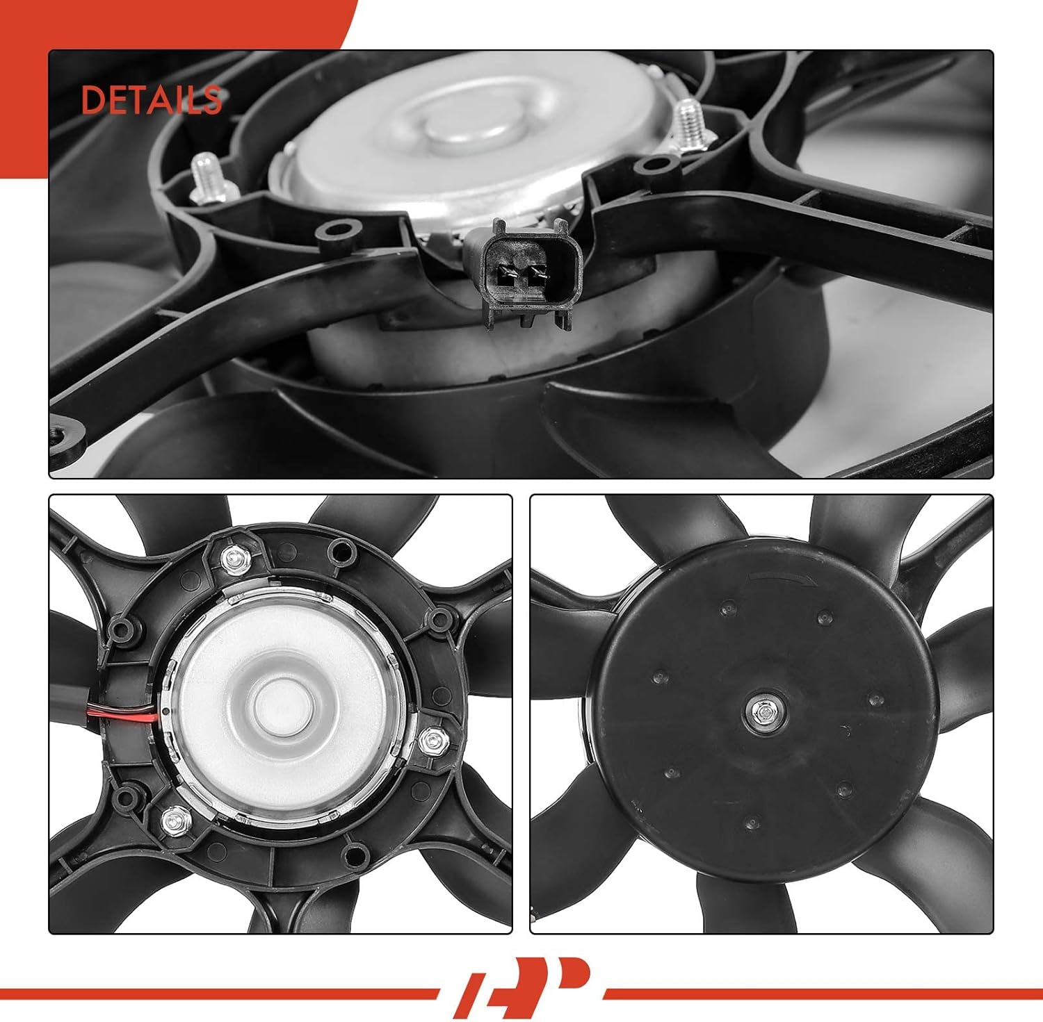 A-Premium Engine Radiator Cooling Fan Assembly Compatible with Select Chevrolet & Pontiac Models - Equinox 2006-2008, Torrent 2006-2008, 3.4L - Replace# 19130231, 19130401