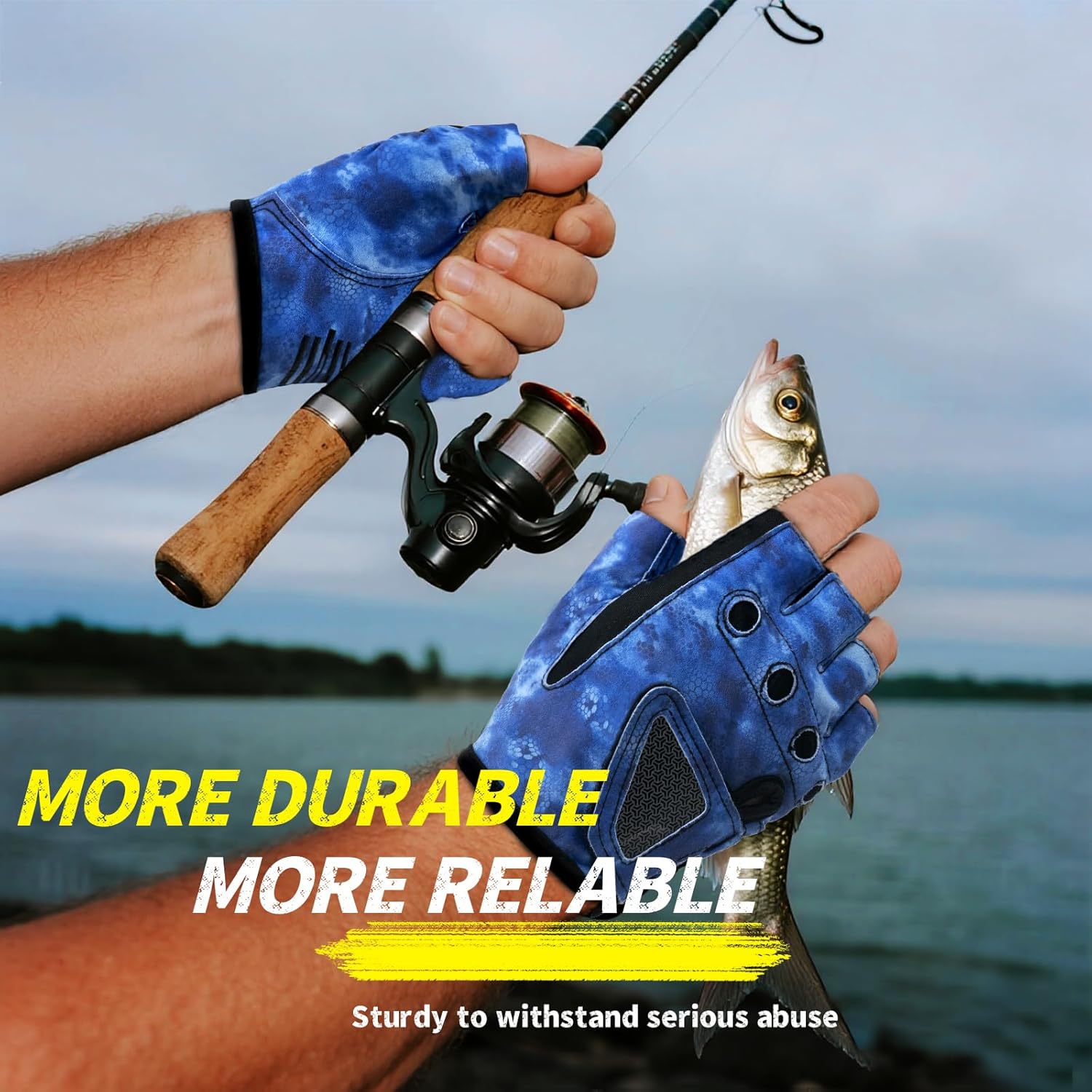 Stubby Fingerless Fishing Gloves Men - Lightweight Breathable Anti-Slip Kayak Gloves Women for Kayaking, Sailing,Paddling,Rowing - Image 6