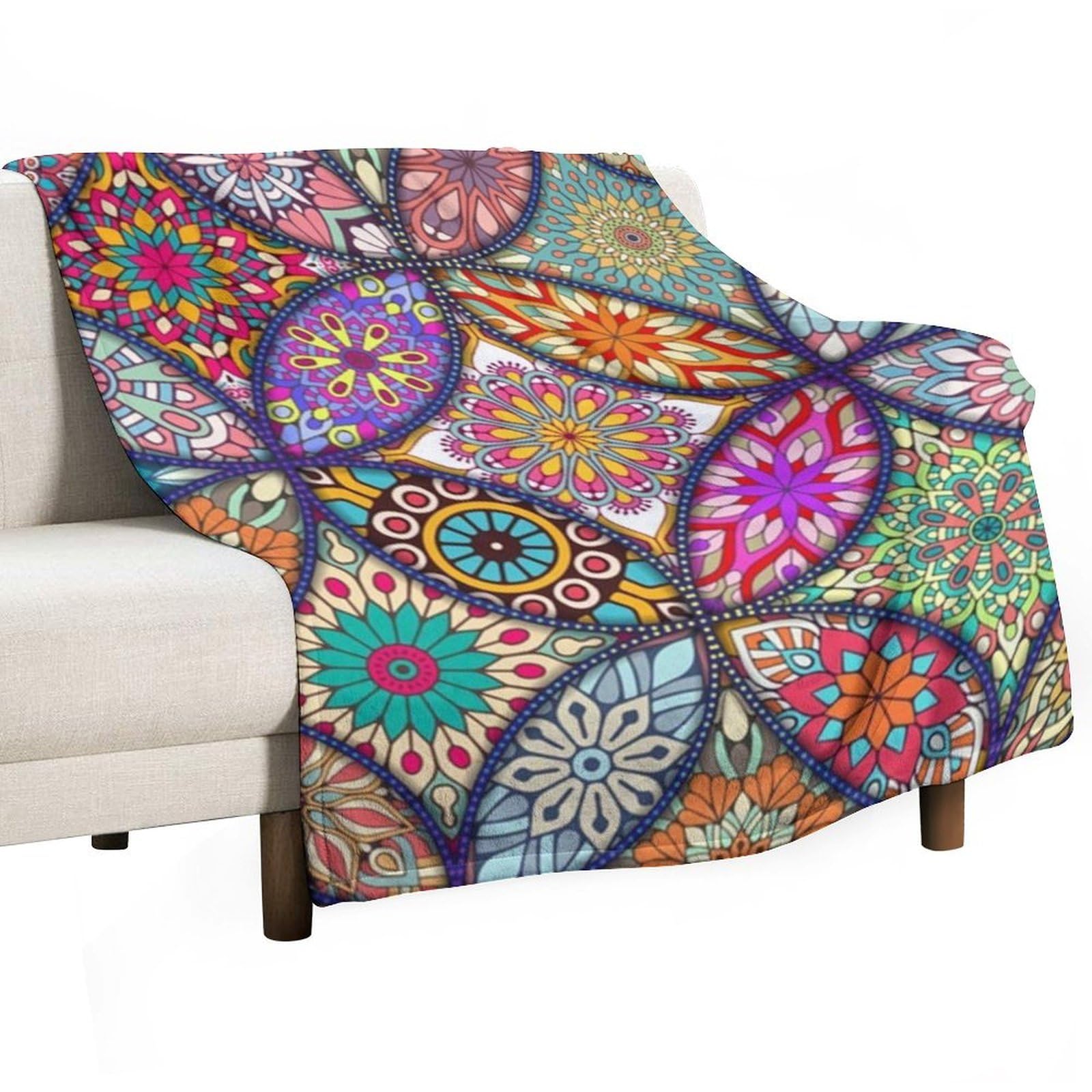 Couverture flanelle fleurie chic en tissu premium anti-bouloche