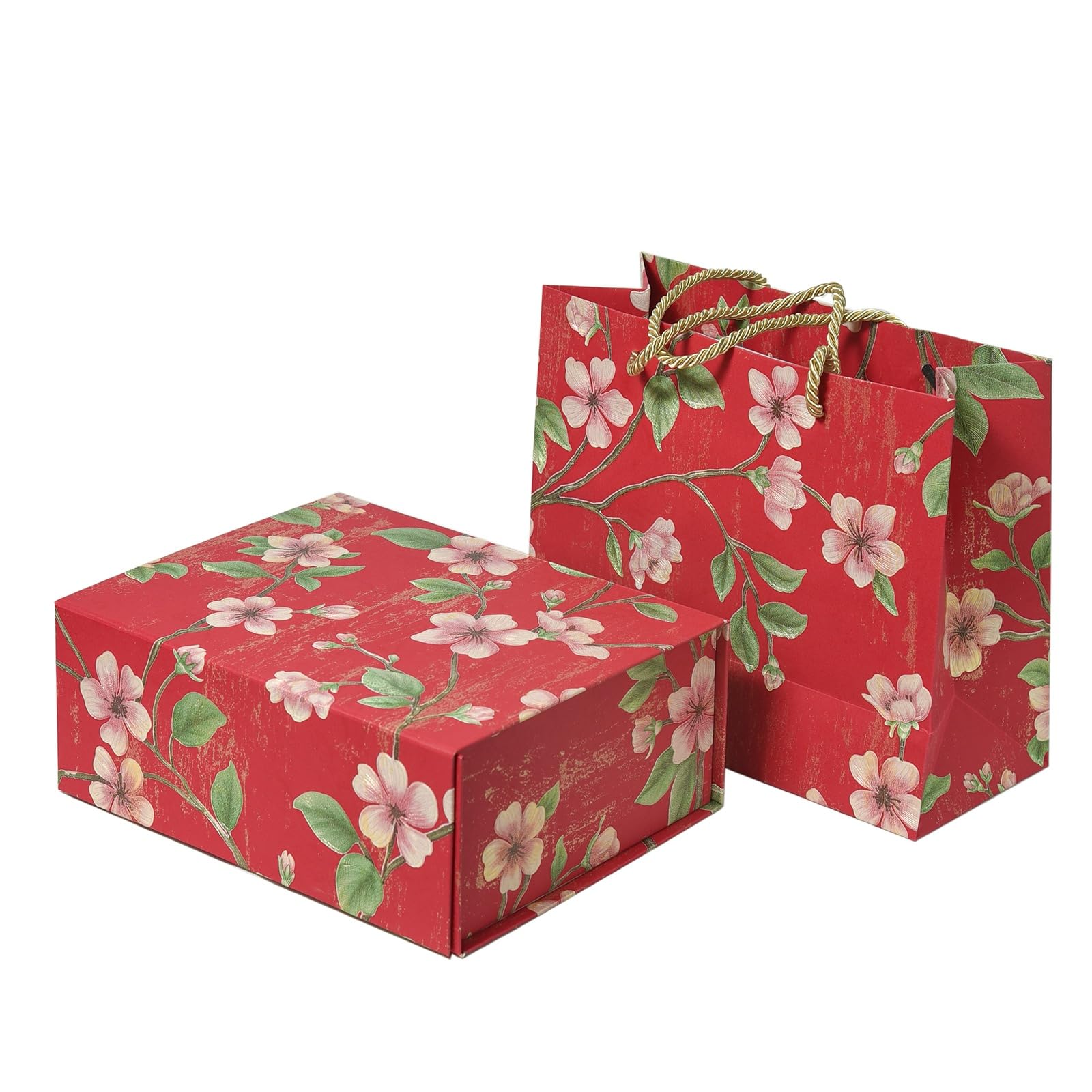 SHUN ZHI YU Luxurious Gift Box 9.8"x7.9"x4" Magnetic Closure Rectangle Collapsible Box for Christmas,Valentine's Day and Anniversaries