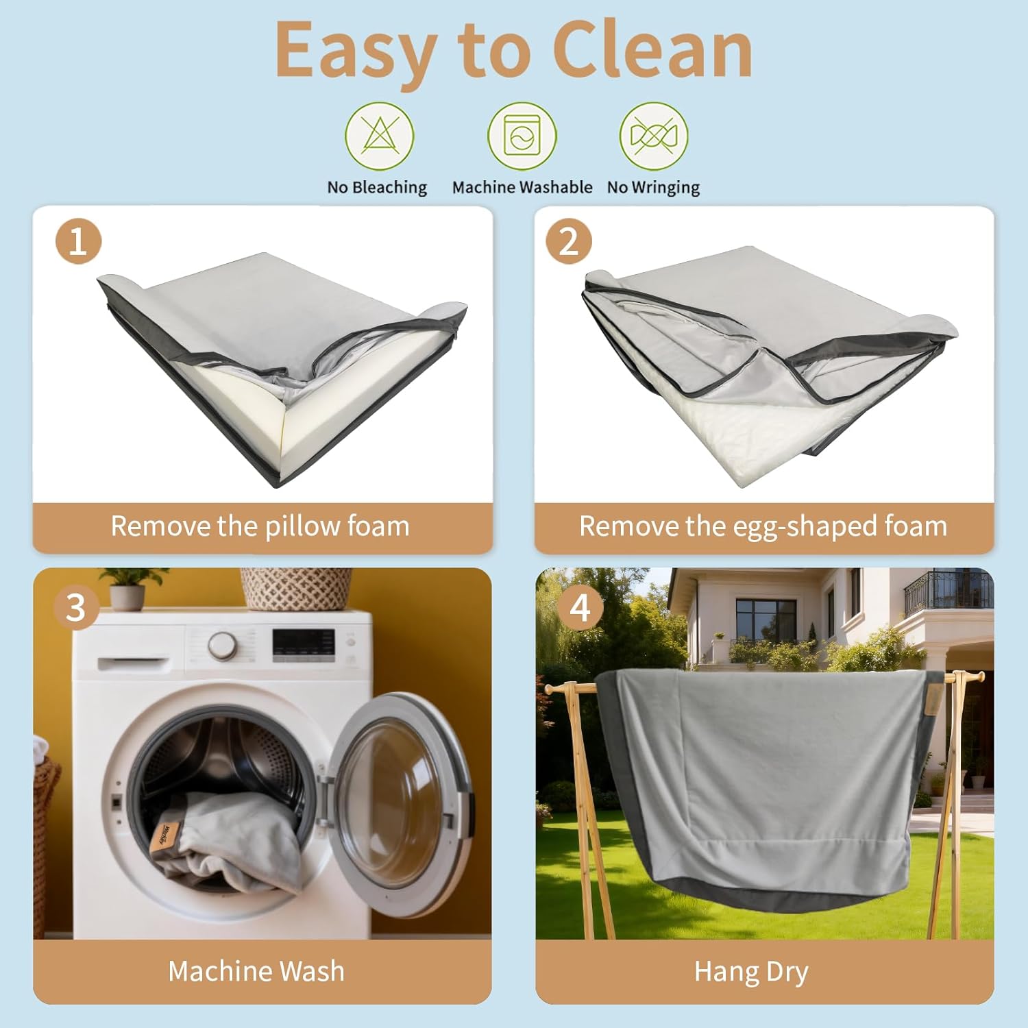 Cooling Dog Bed for Large Dogs, Orthopedic Dog Bed with Cooling Gel Mat, Removable Washable Cover, Waterproof Lining, Non-Slip Bottom, Summer Pet Bed for Sleeping, Size:40"*32"*8"