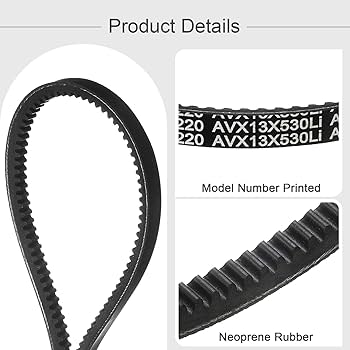 uxcell AX21 EPDM V-Belt, Raw Edge Cogged Industrial Rubber V