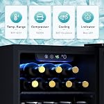 EUHOMY 12 Bouteille 48 Peut Mini Refroidisseur de réfrigérateur, 1.3 Cu.Ft Boissons Réfrigérateur Porte en verre pour vins de soda de bière,Petit réfrigérateur avec étagères réglables et LED Lumière pour bureau, maison, dortoir, bar