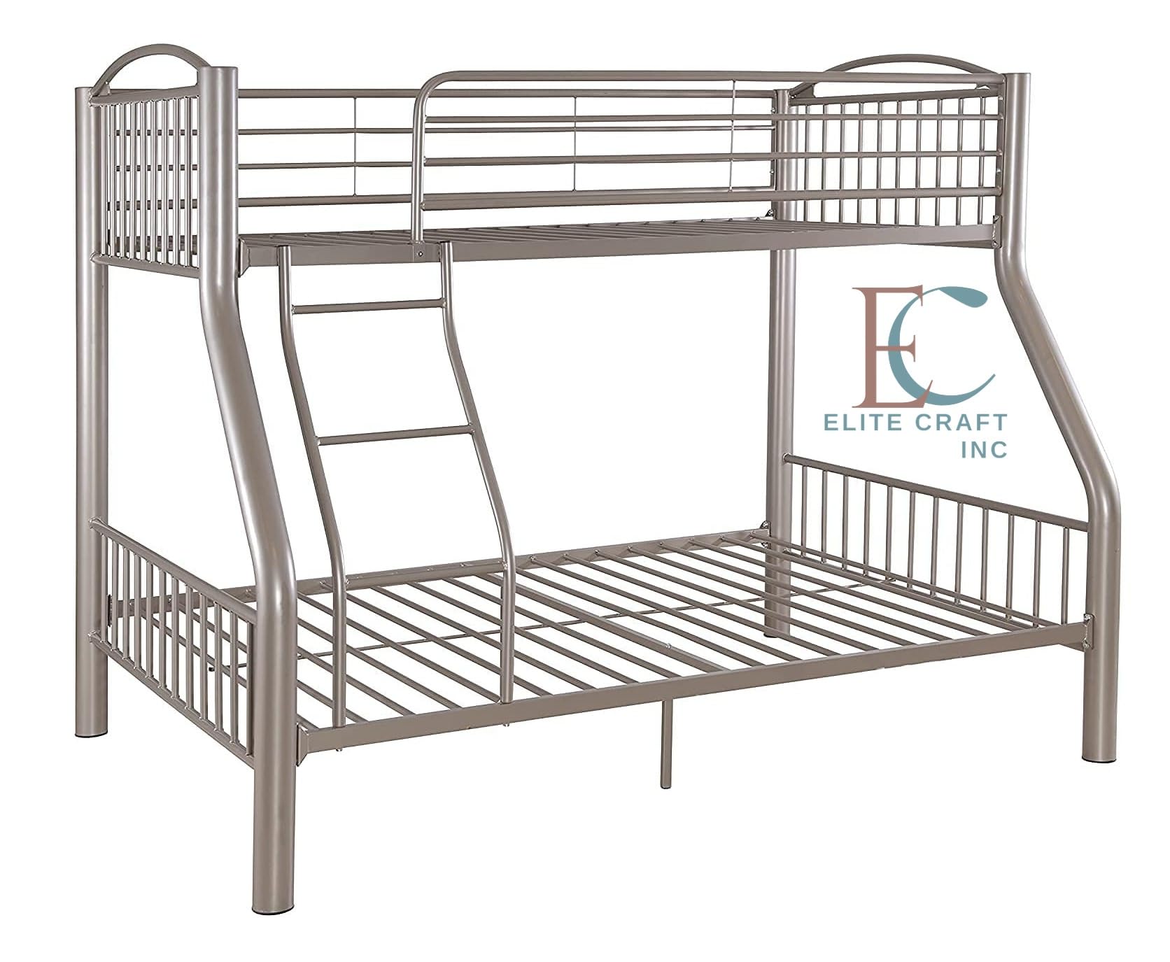 Metal Twin Over Full Bunk Bed (Colour Silver)