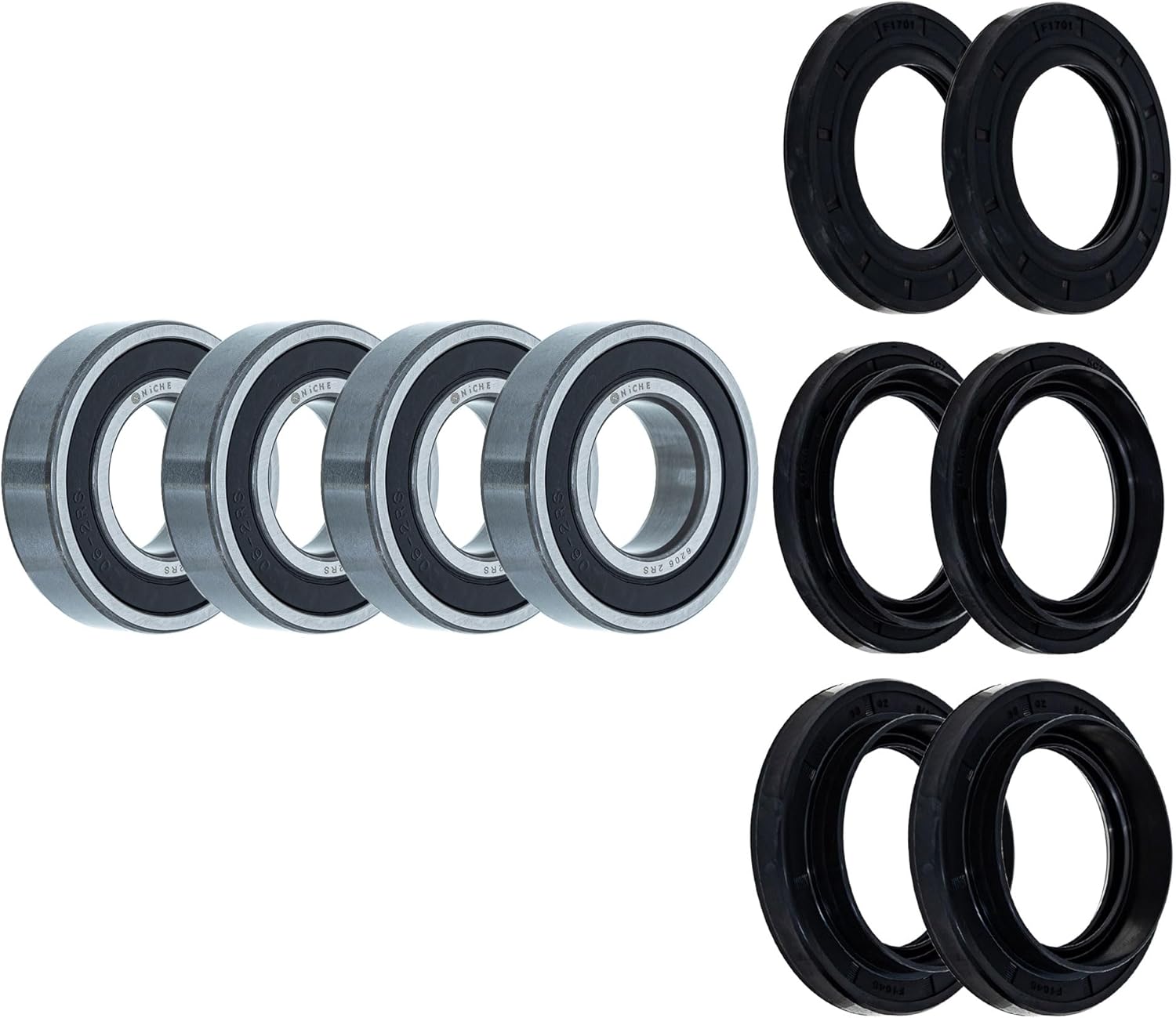 NICHE Wheel Bearing Seal Set for Yamaha Rhino 450 660 700 YXZ1000R 6206-2RS