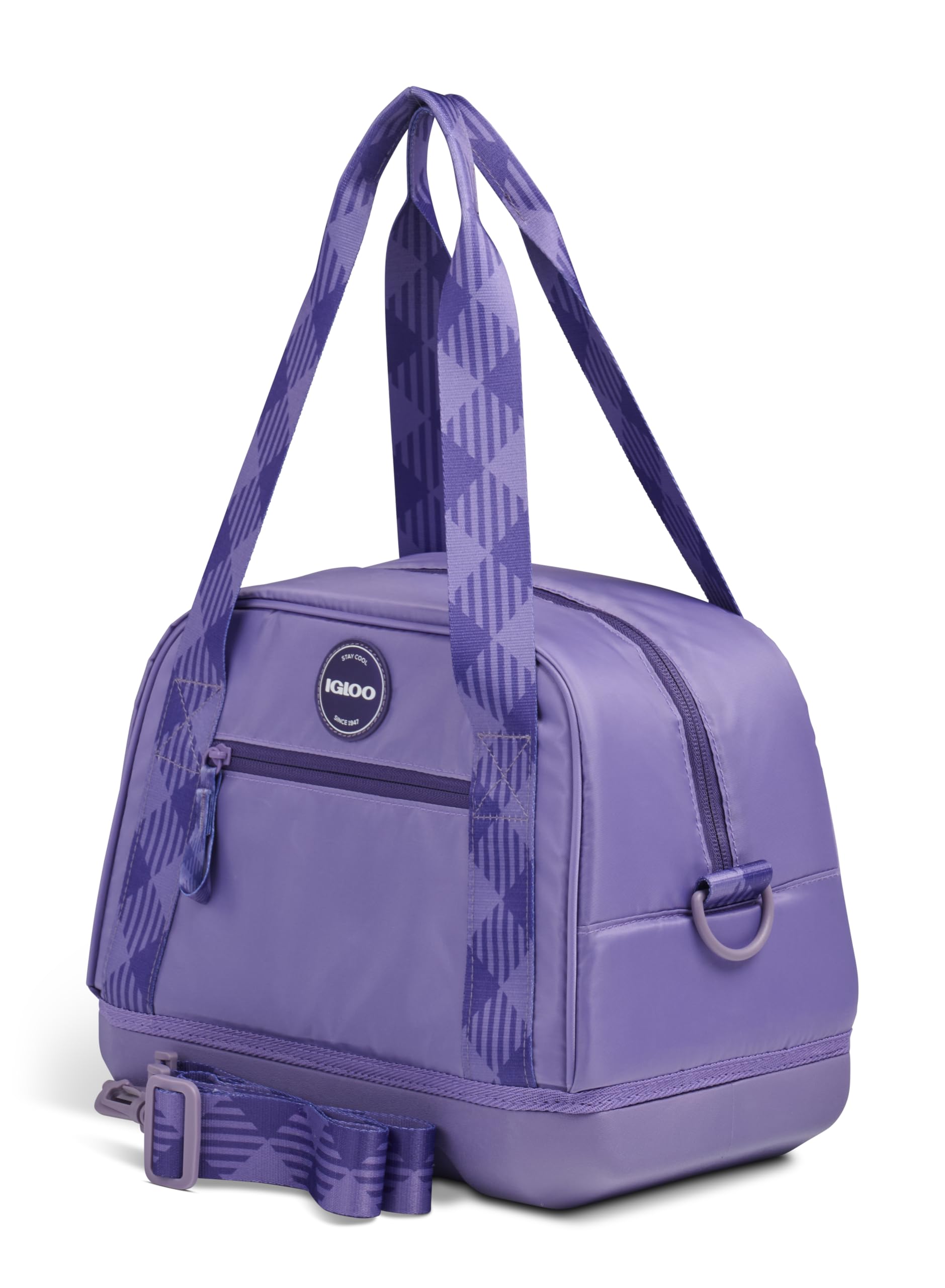 Tag Along Too Cooler Bag by Igloo – 12-Can Satchel, 144.0 fluid_ounces, Water-resistant exterior, Dusted Grape, Model 12-Can Satchel